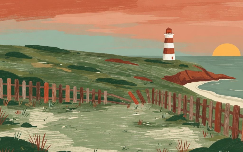 Storybook coastal campsite